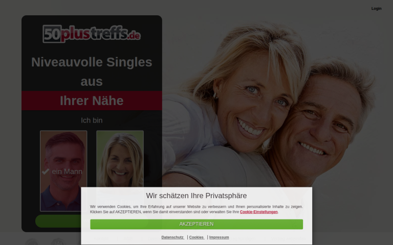 50plus-treffs.de Erfahrungen & Bewertungen Webseite Screenshot