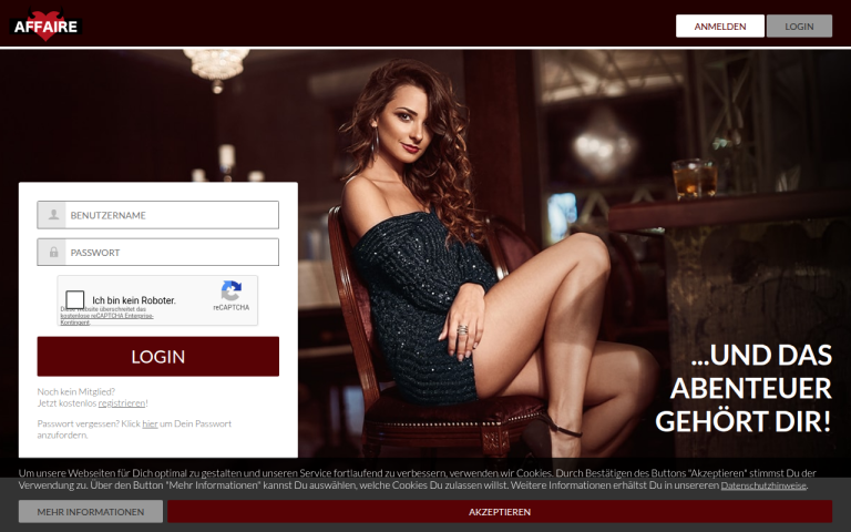 affaire.com Erfahrungen & Bewertungen Webseite Screenshot