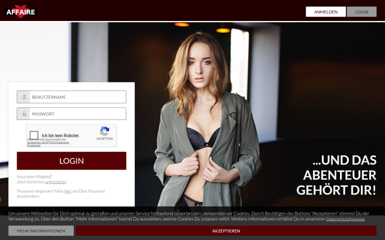 affaire.xxx Erfahrungen & Bewertungen Webseite Screenshot