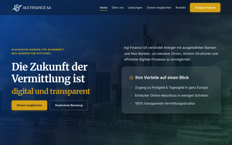 agifinanz.com Erfahrungen & Bewertungen Webseite Screenshot