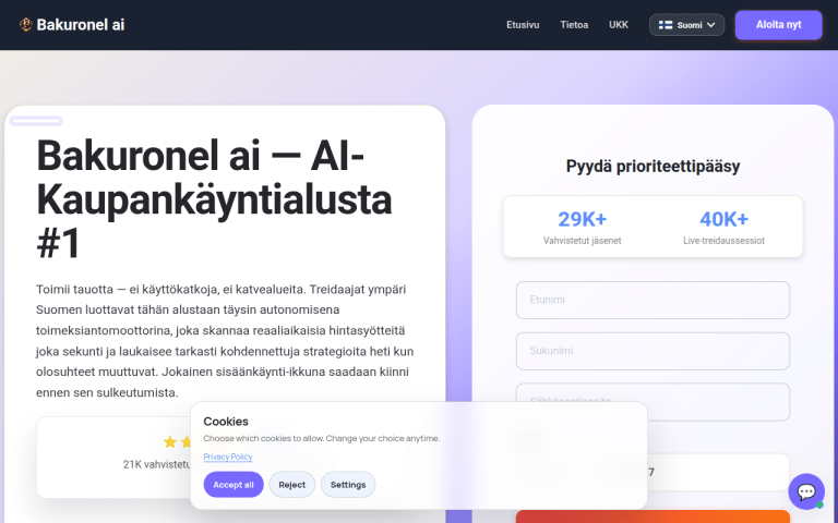 bakuronel-ai.net Erfahrungen & Bewertungen Webseite Screenshot
