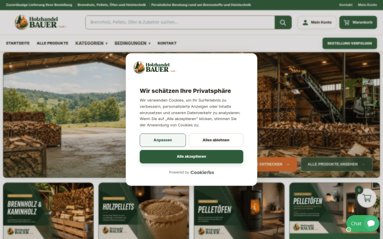 bauer-brennstoffe.com Erfahrungen & Bewertungen Webseite Screenshot