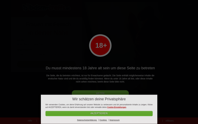 bdsm-treffs.at Erfahrungen & Bewertungen Webseite Screenshot