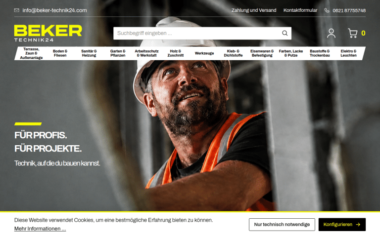 beker-technik24.com Erfahrungen & Bewertungen Webseite Screenshot