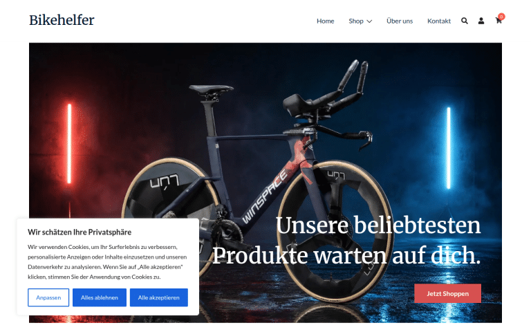 bikehelfer.com Erfahrungen & Bewertungen Webseite Screenshot