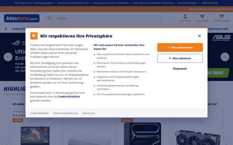 blautone.com Erfahrungen & Bewertungen Webseite Screenshot