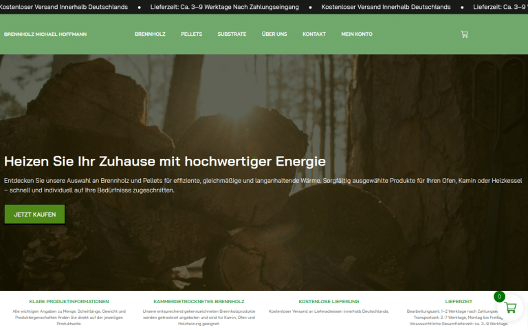 brennholzmichalhoff.com Erfahrungen & Bewertungen Webseite Screenshot