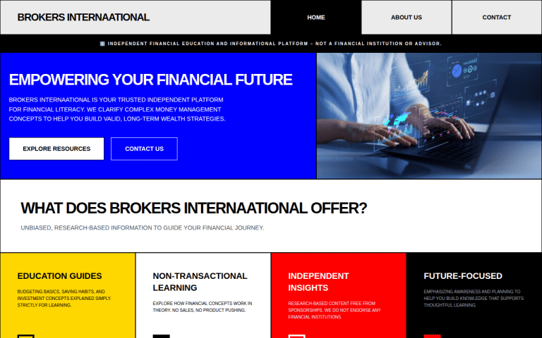 brokersinternaational.com Erfahrungen & Bewertungen Webseite Screenshot