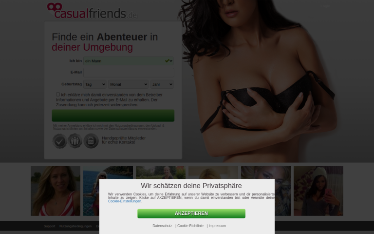 casualfriends.de Erfahrungen & Bewertungen Webseite Screenshot