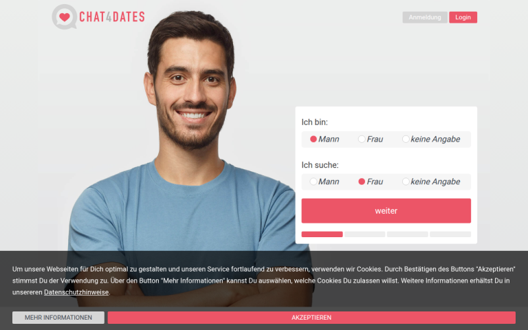 chat4dates.com Erfahrungen & Bewertungen Webseite Screenshot