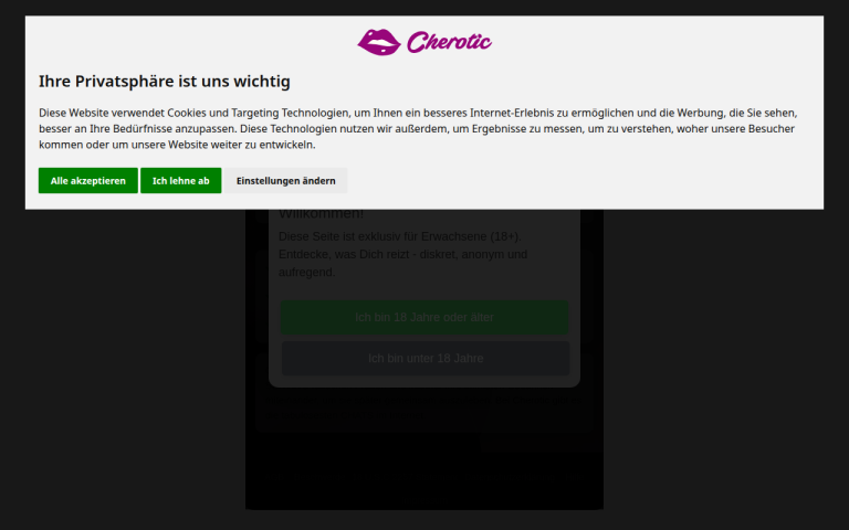 cherotic.ch Erfahrungen & Bewertungen Webseite Screenshot