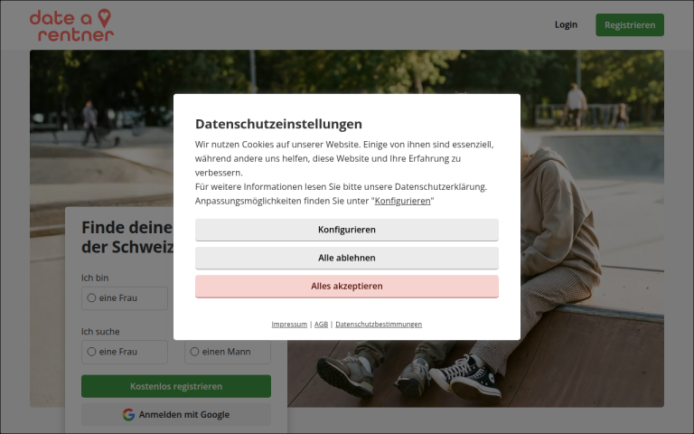 datearentner.ch Erfahrungen & Bewertungen Webseite Screenshot