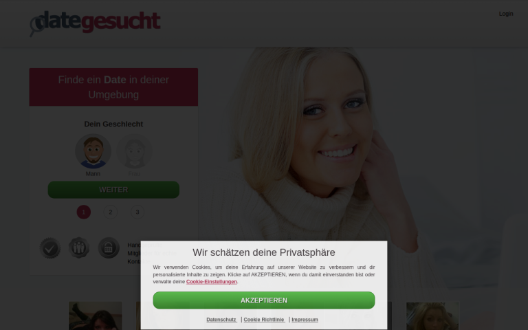 dategesucht.net Erfahrungen & Bewertungen Webseite Screenshot