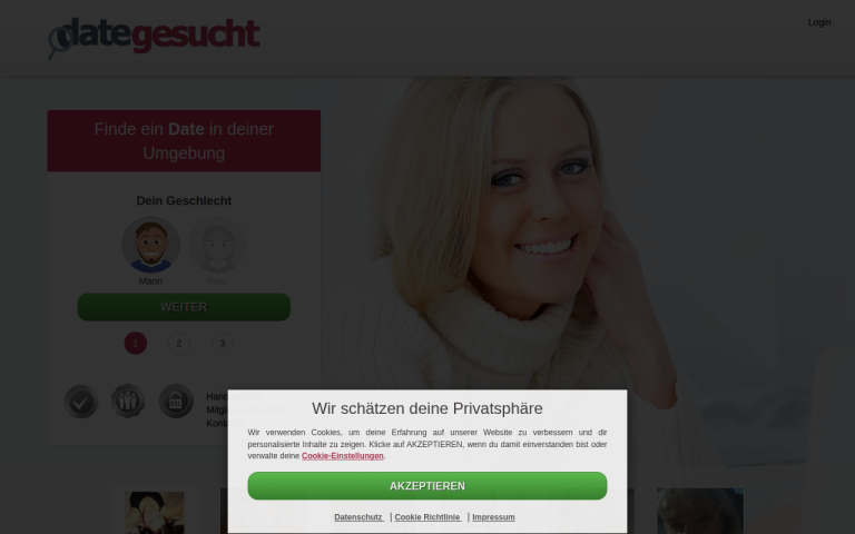 dategesucht.net Erfahrungen & Bewertungen Webseite Screenshot