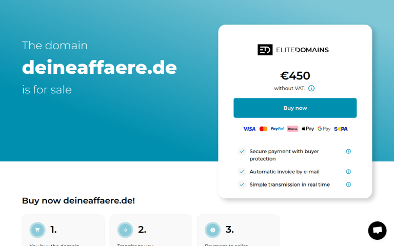 deineaffaere.de Erfahrungen & Bewertungen Webseite Screenshot