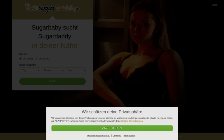 deinsugardaddy.ch Erfahrungen & Bewertungen Webseite Screenshot