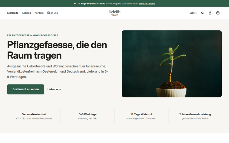 delellis.myshopify.com Erfahrungen & Bewertungen Webseite Screenshot