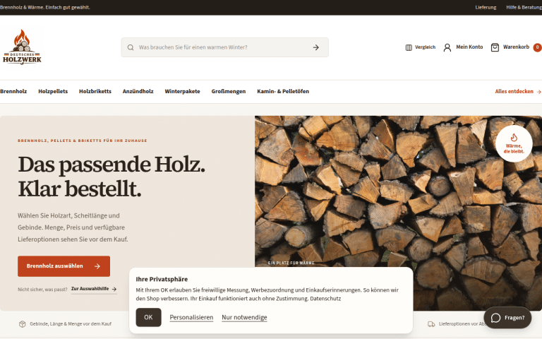 deutschesholzwerk.de Erfahrungen & Bewertungen Webseite Screenshot