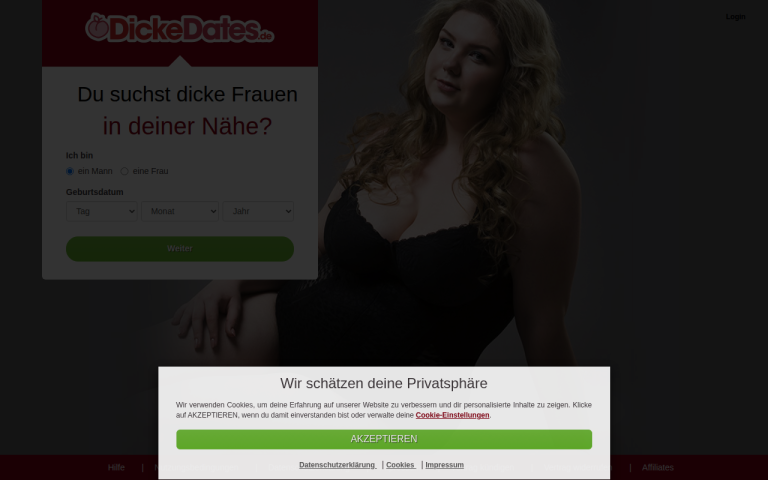 dickedates.de Erfahrungen & Bewertungen Webseite Screenshot