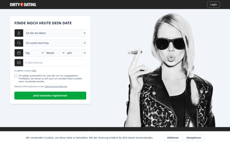 dirtydating.de Erfahrungen & Bewertungen Webseite Screenshot