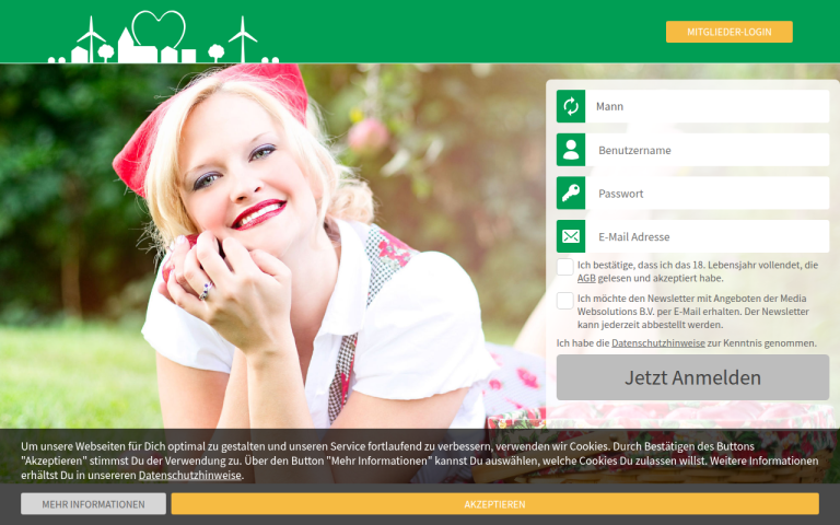 dorfdates69.com Erfahrungen & Bewertungen Webseite Screenshot