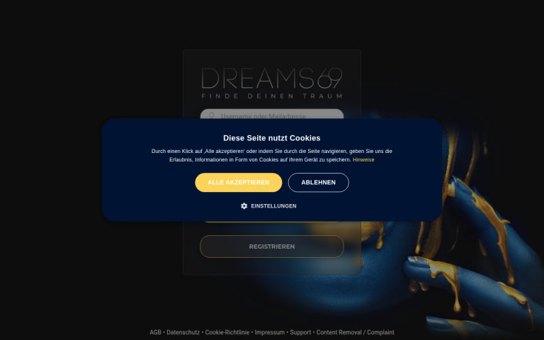 dreams69.com Erfahrungen & Bewertungen Webseite Screenshot
