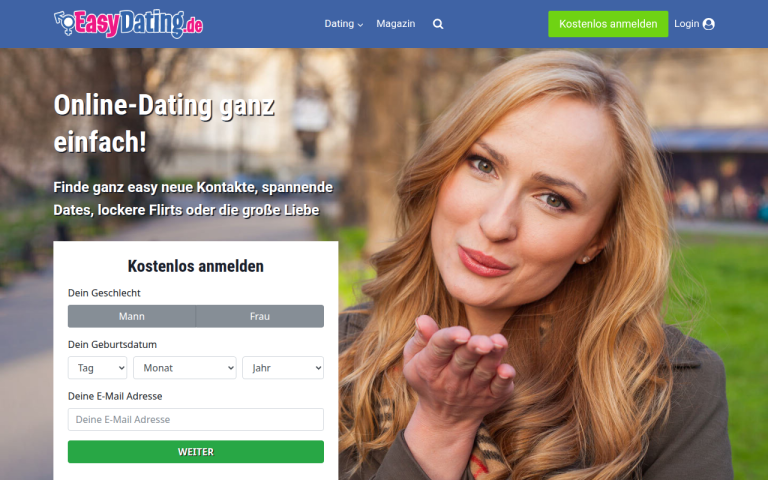 easydating.de Erfahrungen & Bewertungen Webseite Screenshot