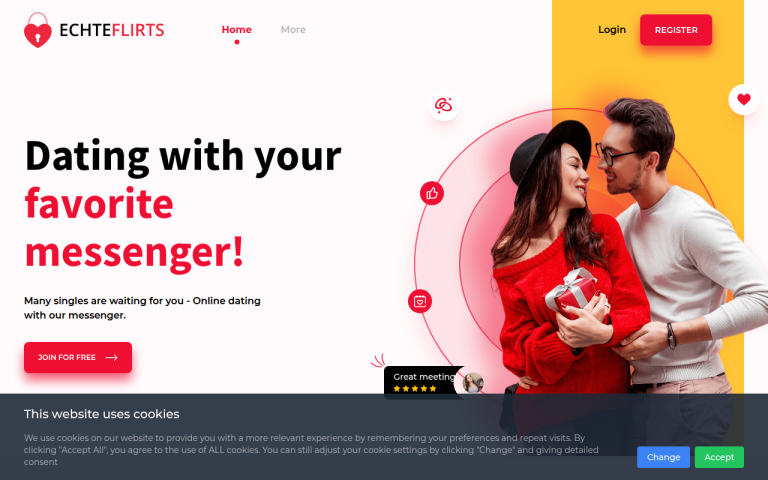 echteflirts.de Erfahrungen & Bewertungen Webseite Screenshot