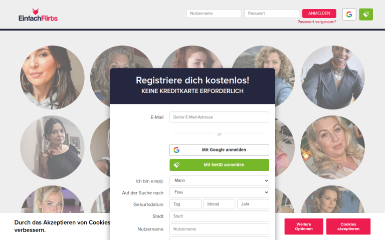einfachflirts.com Erfahrungen & Bewertungen Webseite Screenshot
