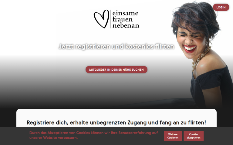 einsamefrauennebenan.com Erfahrungen & Bewertungen Webseite Screenshot