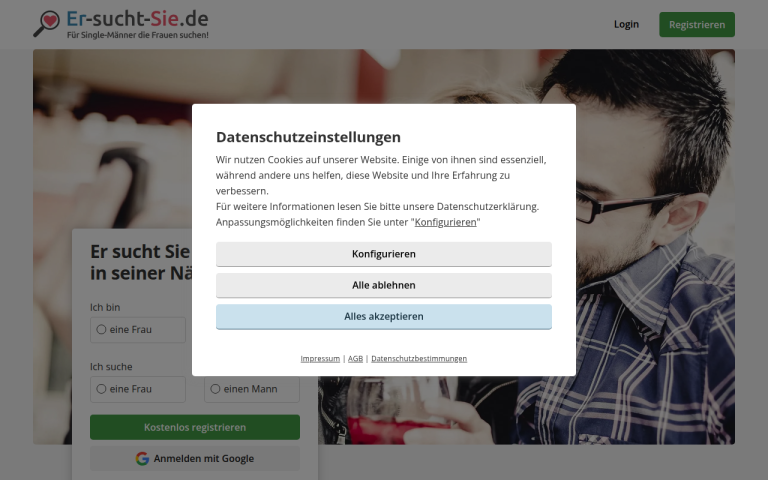 er-sucht-sie.de Erfahrungen & Bewertungen Webseite Screenshot