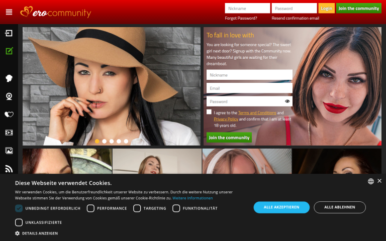 erocommunity.com Erfahrungen & Bewertungen Webseite Screenshot