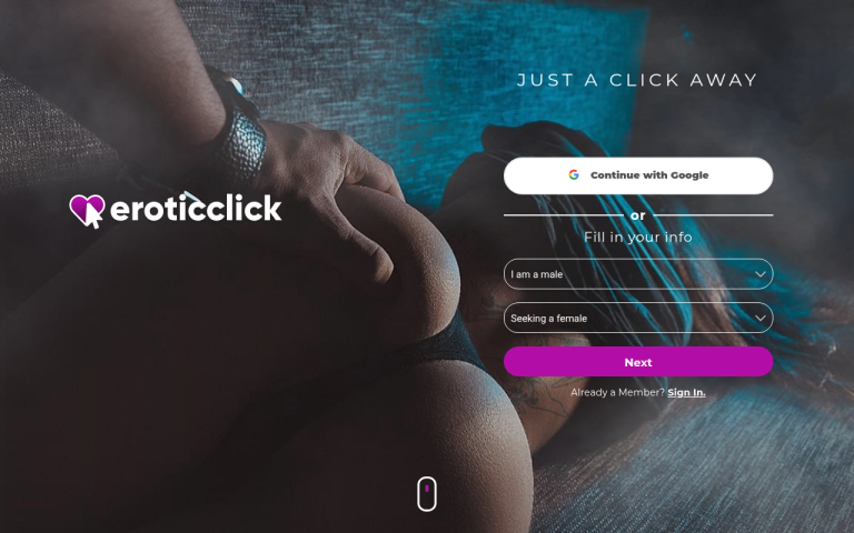 eroticclick.com Erfahrungen & Bewertungen Webseite Screenshot