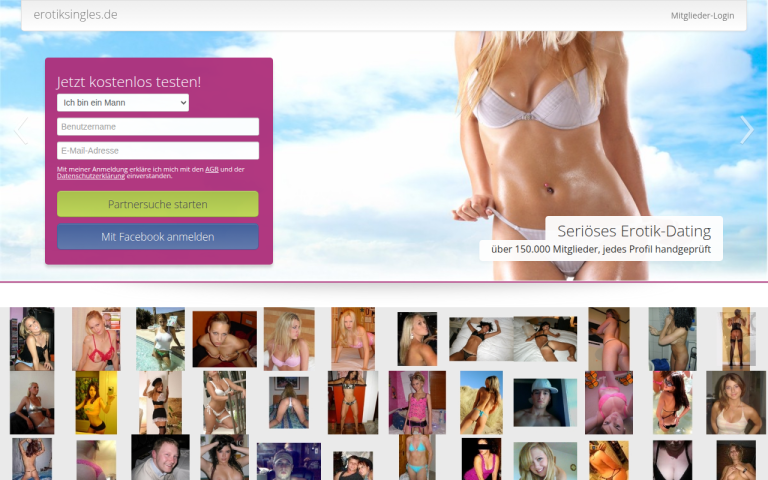 erotiksingles.de Erfahrungen & Bewertungen Webseite Screenshot