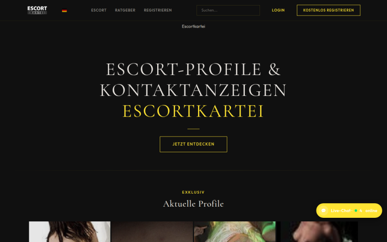escortkartei.com Erfahrungen & Bewertungen Webseite Screenshot