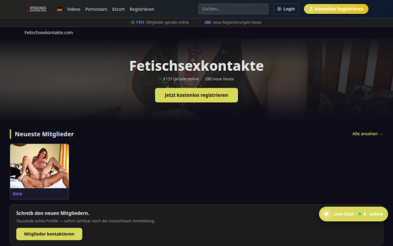 fetischsexkontakte.com Erfahrungen & Bewertungen Webseite Screenshot
