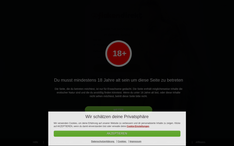 ficken-direkt.com Erfahrungen & Bewertungen Webseite Screenshot