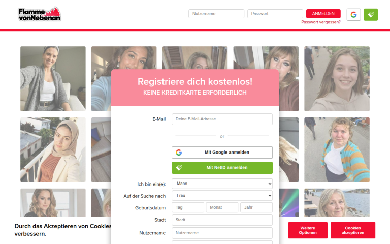 flammevonnebenan.com Erfahrungen & Bewertungen Webseite Screenshot