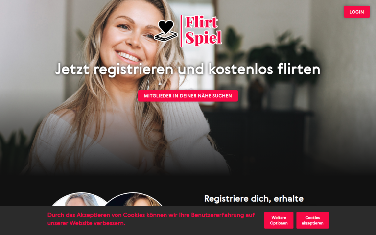flirt-spiel.de Erfahrungen & Bewertungen Webseite Screenshot