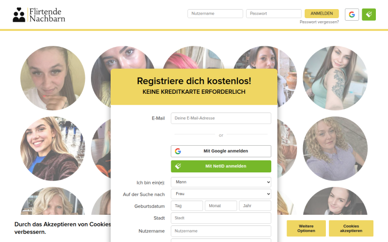 flirtendenachbarn.com Erfahrungen & Bewertungen Webseite Screenshot