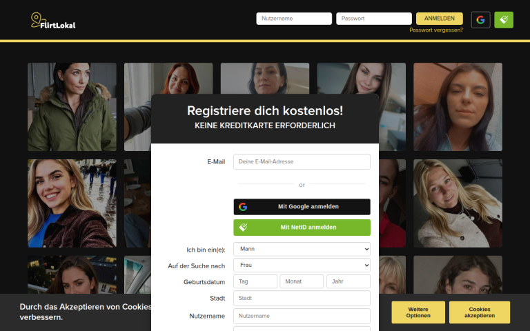 flirtlokal.com Erfahrungen & Bewertungen Webseite Screenshot
