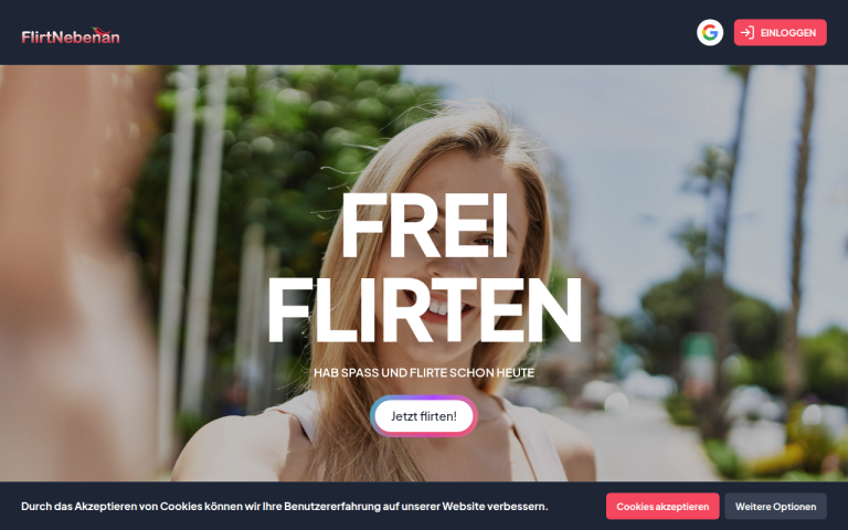 flirtnebenan.com Erfahrungen & Bewertungen Webseite Screenshot