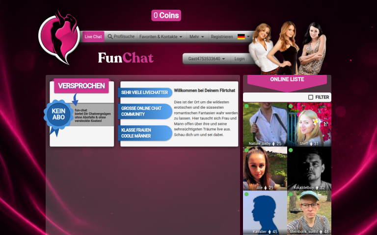 fun-chat.com Erfahrungen & Bewertungen Webseite Screenshot