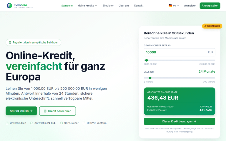 fundora.at Erfahrungen & Bewertungen Webseite Screenshot