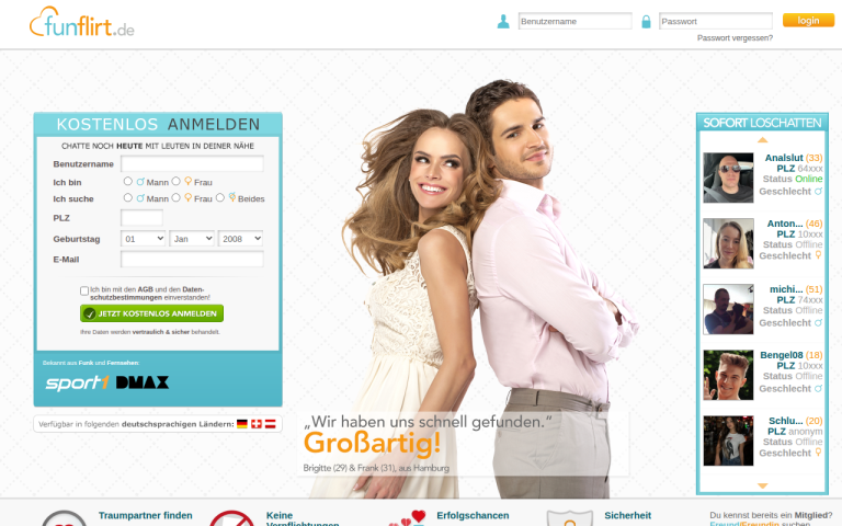 funflirt.de Erfahrungen & Bewertungen Webseite Screenshot
