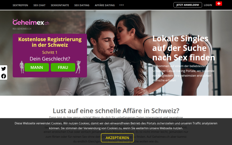 geheimex.ch Erfahrungen & Bewertungen Webseite Screenshot