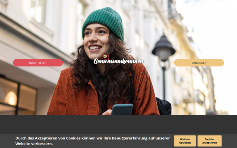gemeinsamkommen.com Erfahrungen & Bewertungen Webseite Screenshot