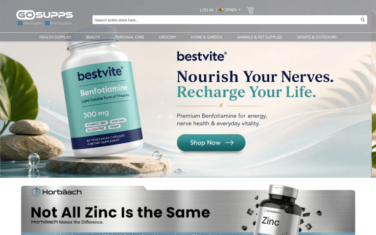 gosupps.com Erfahrungen & Bewertungen Webseite Screenshot