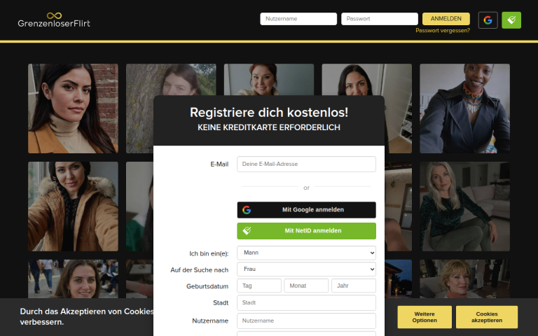 grenzenloserflirt.com Erfahrungen & Bewertungen Webseite Screenshot
