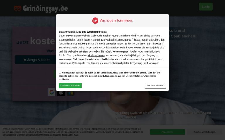 grindinggay.de Erfahrungen & Bewertungen Webseite Screenshot